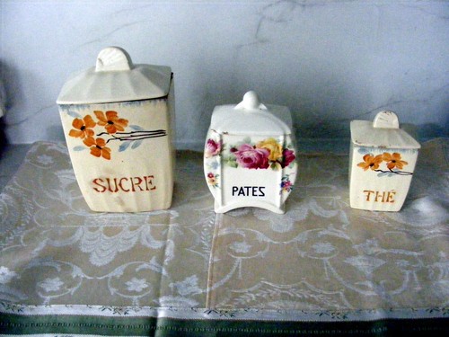 3pots épices faïence - 3pots, à
